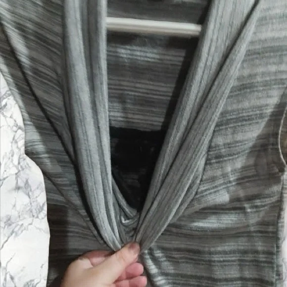 2/$20 Women's Gray Sleeveless Sweater cowl neck - Picture 2 of 4